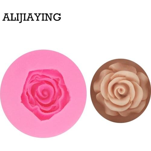 M1408 DIY Rose Sugarcraft Silicone Mold flower cake Decorating tool fondant chocolate Clay craft Resin moulds
