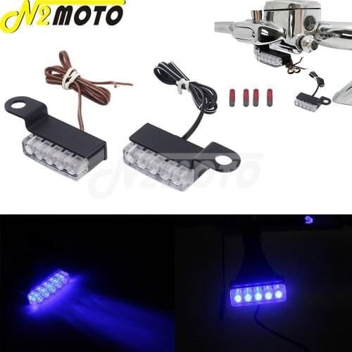 Small Front/Rear LED Light Turn Signal Blinker Light License Plate Light for Harley Chopper Bobber Triumph Scrambler Cafe Racer