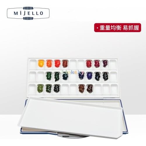 Mijello Airtight Leak Proof Fusion Watercolor Palette,dual Use Airtight Palette,offer A Multitude of Wells,for Professionals