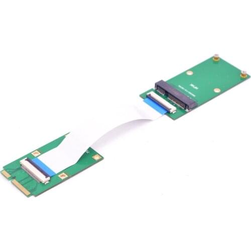 Laptop Mini PCI-e Protected card mSATA SSD Extender Male to Female Flexible Extension Cable Suppots half-size to full size