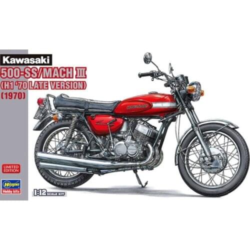 1/12 Hasegawa Plastic Assembled Car Model Toy Kawasaki 500-SS/MACH III H1 Later Version Motorcycle Static Model DIY Assembl21731