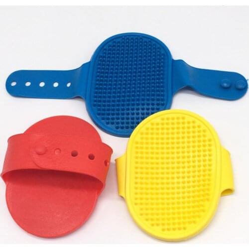 New Qualified Pet Dog Cat Bath Brush Comb Rubber Glove Hair Fur Grooming Massaging Massage Mit pet shower dog brushes