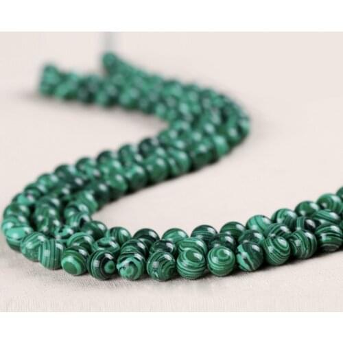 Wholesale Natural Stone Malachite Peacock Stone Round beads 4 6 8 10 12MM Loose Bead For Jewelry Making Fit diy Jewelry