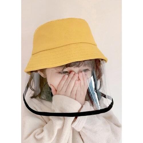 Hat For Girl Boy Protection Face Bucket Hat Anti-Spitting Splash Waterproof Windproof Hat Outdoor Kids Safe 1-3-7 years old