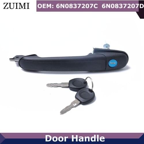 6N0837207 6N0837207C 6N0837207D Front Left Right Door Handle With 2 Same Keys For Polo 6N 6N1 6N2 Sharan Seat Alhambra Galaxy