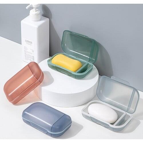 Plastic Travel Soap Box Dish Plate Case Case Holder Waterproof Container Wash Shower Home Shower Bathroom Sealed Soap Case