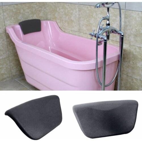 Home PU Bath Pillow Spa Headrest For Relaxing Head Neck Back Foam Bathtub Headrest With Suction Cup Bath Tub Cushion Accessories