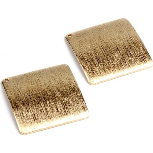 Brass Textured Charms, Raw Brass Earrings Findings,Raw Brass Pendant,Square shaped Earrings Brass Charm,34.5mm-RB1081