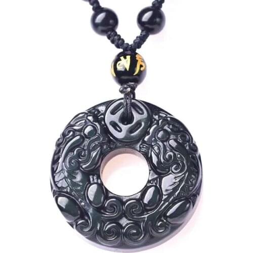 Rainbow Obsidian Double Pixiu pendant Necklace Jade Pendant Fine Jewelry Accept Drop Shipping