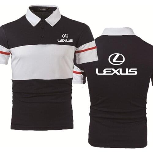 2021NEW Mens short sleeve Lexus Car Logo Summer Mens Short Sleeve Fashion casual V-neck Tops Comfortable Cotton short sleeve