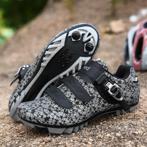 Speed Cycling Shoes Men Flat Road Bike Sneakers Mountian Bicycle Racing Footwear Cleat Spd MTB Lock