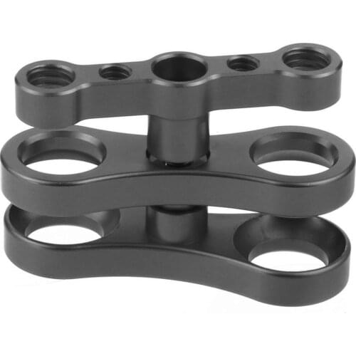 1/4 3/8 Aluminum Alloy Butterfly Clip Clamp 1" Ball Joint Arm Mount Anti-Drop for Gopro Cameras Underwater Diving Lights Bracket