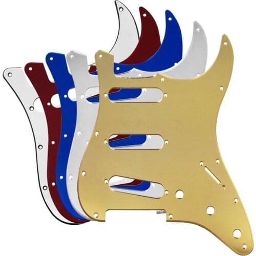 1PC Mirror Guitar Pickguard 11 Holes SSS Guitar Scratch Plate W/ Pickguard Screws For Stratocaster