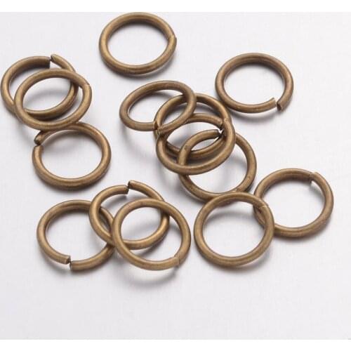 10g/lot Wholesale 8x1mm Open Jump Rings for Jewelry Making Antique Bronze Brass Metal Ring Connectors DIY Fittings