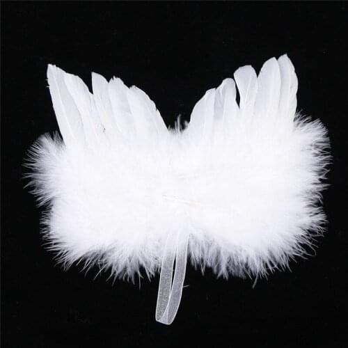 10 PCs Angel Wings White Feather Wing Decor Easter Christmas Ornament Decoration Wedding Prop Hanging Ornament Party Supplies
