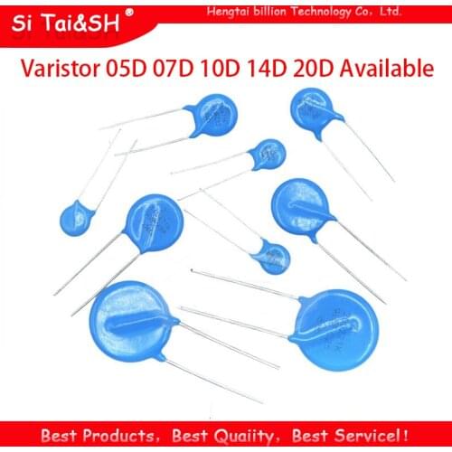 10Pcs/Lot Varistor 05D 07D 10D 14D 20D Available 07D220K 07D391K 7D431K 10D471K 10D101K 10D330K 14D471K 14D220K 20D431K 20D471K