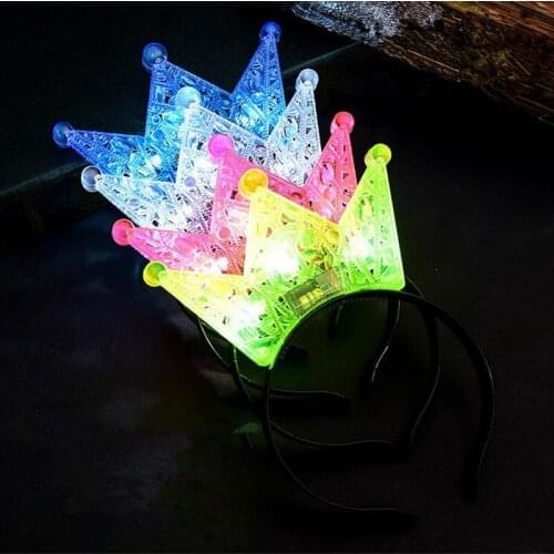 New LED Flashing Glow Headband Crown Light Hairbands Concert Easter Wedding Valentines Day Birthday Party Decoration Gift