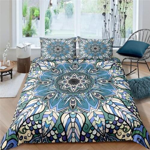 Bedding Sets Luxury 3D Bohemia Mandala Print 2/3Pcs Comfortable Kids Duvet Cover Pillowcase Home Textile Single/Queen/King Size