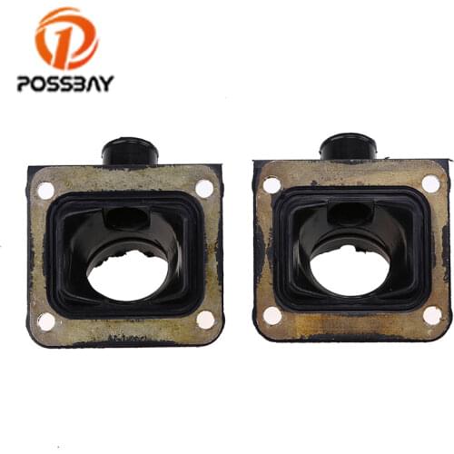 POSSBAY 2Pcs Motorcycle Carburetor Intake Manifold Intake Carburetor Air Connector Pipe for Yamaha RZ350L/LC/N/NCII 1984-1985