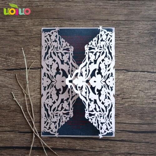 2017 new design pink wedding cards Hot sale laser cut luxury ceremony baptism invitation cards