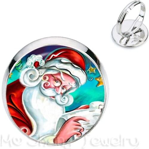 2018 Classic High Quality Handmade Christmas Gift Rings Santa Claus New Year Greetings Ring Jewelry Xmas Gift