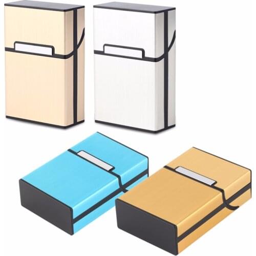 2019 Home Use Light Aluminum Cigar Cigarette Case Tobacco Holder Pocket Box Storage Container 6 Colors discount