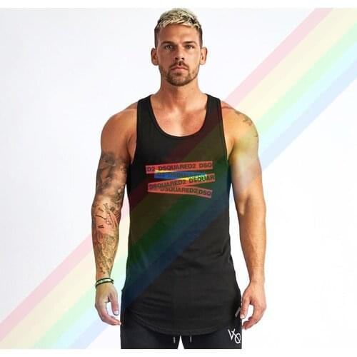2021 Classic Banner DSQ2 Popular Logo Summer Soft Custom Sleeveless Design Your Own Vest Cotton Mens Muscle Tee Tank Top Shirt