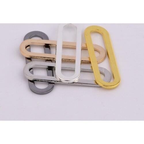 5pcs ZHU RU 32.8*9.3mm Hollow oval copper ring Pendant Charms Fit For DIY Simple earrings Accessories Handmade Jewelry