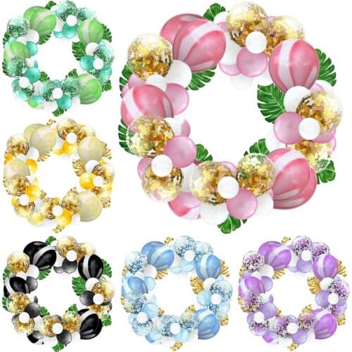 63pcs Agate Color Latex Balloon DIY Garland Confetti Ballons Chain Valentines Day Wedding Birthday Party Festival Garden Decor