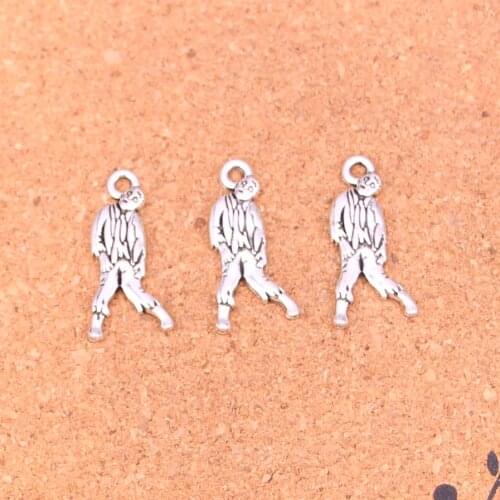 80Pcs walking dead zombie corpse Charms Pendant For DIY Necklace Bracelet Jewelry Making DIY Handmade 12*27mm