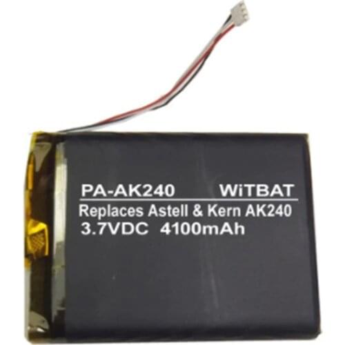 4100mAh Battery for iRiver Astell & Kern AK240 Player New Li Polymer Rechargeable Accumulator Pack Replacement 3.7V Track Code