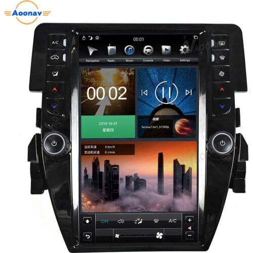 12.1 inch Android Tesla screen car Radio for Honda Civic 2016 2017 2018 2019 car stereo multimedia player autoradio head unit