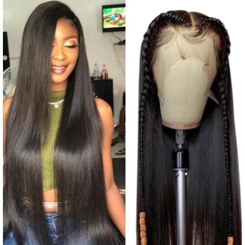 Long Lace Front Wigs Pre Plucked Heat Resistant Fiber Wigs Glueless Hair