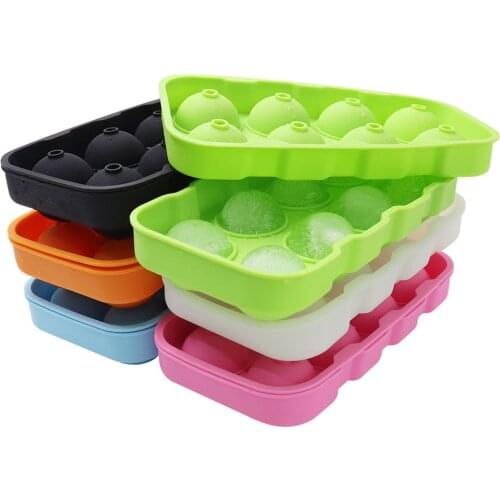 Ice Cube Maker DIY Creative 8-Cavity Round Ice Ball Mould Home Bar Party Cool Whiskey Wine Ice Cream Bar Tools Silicone Mold
