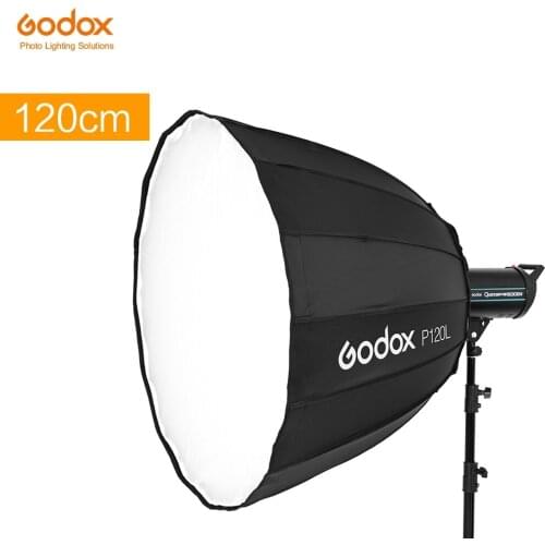 Godox P120L 120CM Deep Parabolic Softbox Bowens Mount for Studio Flash Speedlite Reflector Softbox photography accessories