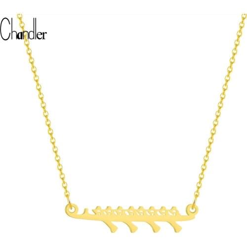 Chandler Stainless Steel Rowing Pair Necklace Jewelry Gift for Crew Mate Shop Rowing Presents Sea Travel Callors For Teen Girls