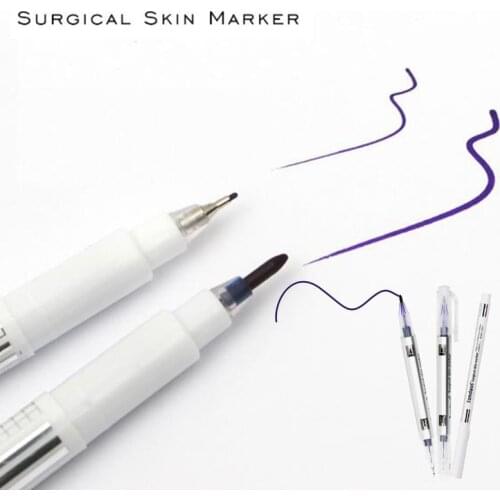 Surgical Eyebrow Skin Tattoo Marker Pen Tool Accessories Tattoo Marker Pen With Measuring Ruler Microblading Positioning