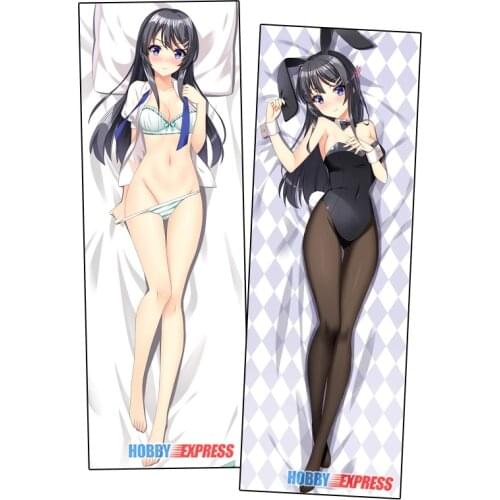 Hobby Express Anime Dakimakura Japanese Otaku Waifu Hugging Body Pillow Cover Mai Sakurajima 21414