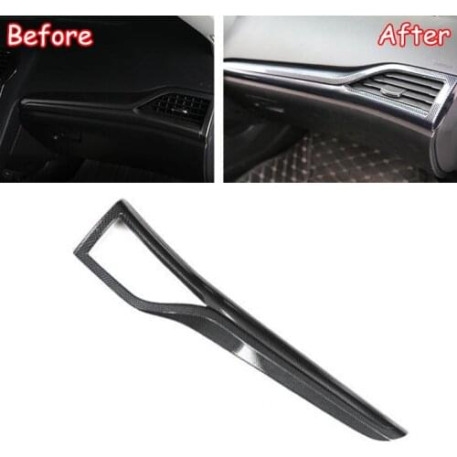 JXKaFa For Ford Mondeo 2017 2018 Car Dashboard Passenger Seat Air Vent A/C Outlet Frame Trim Decoration Strip Styling ABS