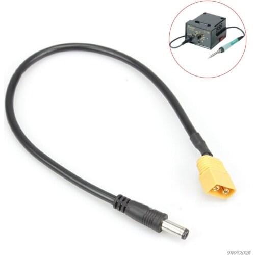 XT60 Cable XT60 Male Bullet Connector To DC 5.5x2.5mm Male Power Adapter Cable for TS100 Smart Electric Soldering Iron Wholesale