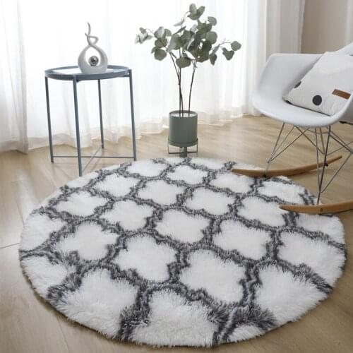 Soft Round Carpets For Living Room Coffee Table Round Rug Home Kids Room Carpet Computer Chair Mat Plush Bedroom Fluffy Rug