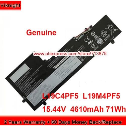 Genuine L19C4PF5 Battery 5B10W65278 for Lenovo L19M4PF5 5B10W65281 4ICP6/54/90 15.44V 4610mAh 71Wh
