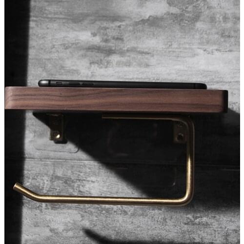 Nordic Luxury Paper Towel Rack Wooden Tissue Paper Storage Holder Toilet Roll Paper Holder Bathroom Organizer Tools Wall Decor