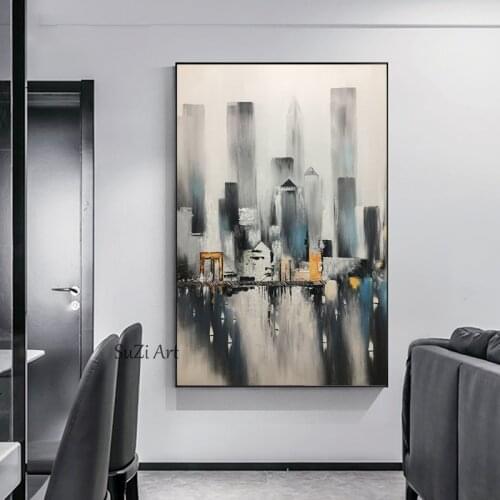 Hand Painted Abstract Oil Painting Beautiful Landscape Art Pictures On Canvas Pictures On The Wall For Living Room Decor