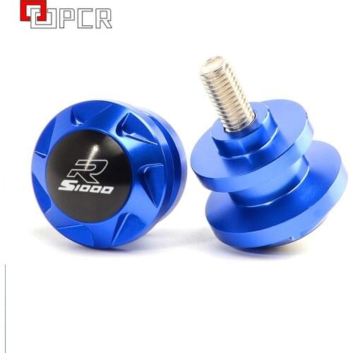 With logo S1000R/S1000RR Fit For BMW S1000R S1000RR S1000 R RR Motorcycle CNC Aluminum Swingarm Spools slider 8mm