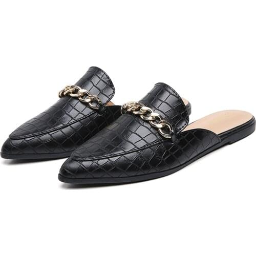 Tilocow Women Sandal Slides for Ladies Summer Slippers 2021 New Pointed Toe Slides Shoes Woman Elegant Solid Footwear Large Size