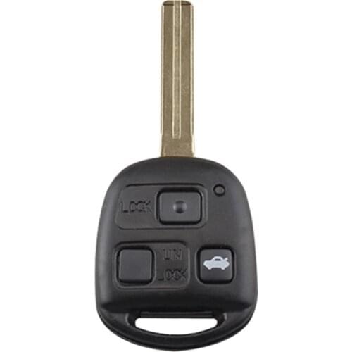 Replacement Remote Key Combo Keyless Entry Fob for Lexus ES300 ES330 LS430 SC430 3 Buttons Metal Black Car Key Case Accessories