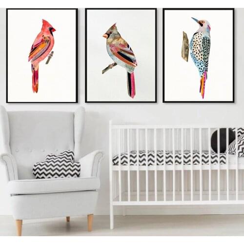 Nordic Modern Animal Poster Bird Canvas Painting Wall Art Nordic Posters and Prints Wall Pictures for Living Room Decoration