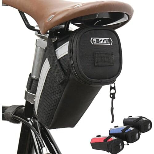 MTB Bicycle Saddle Bag Waterproof Mountain Road Bike Tail Bag Pouch Zipper Cycling Rear Seat Saddle Bags Bicycle Accessories