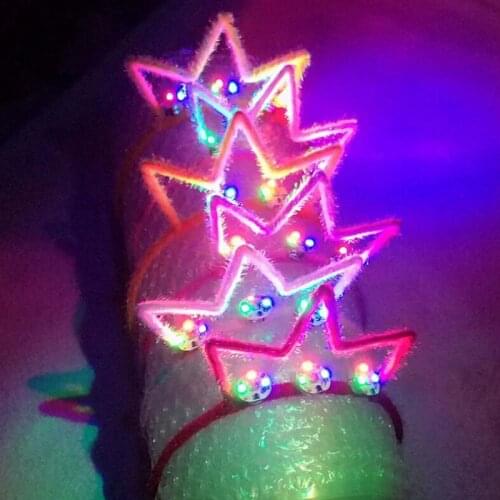 LED Glow Tiara Crown Light Hairbands Headband Toy Rave Eve Easter Wedding Valentines Day Birthday Party Decoration Gift
